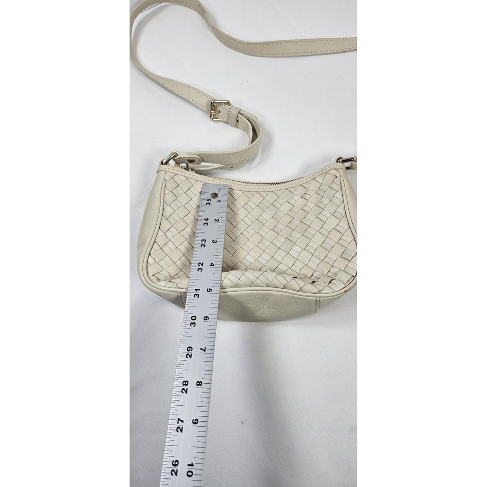 Cole Haan Ivory Woven Leather Crossbody Bag - Picture 6 of 9